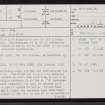 Bouilag, ND03SE 7, Ordnance Survey index card, page number 1, Recto
