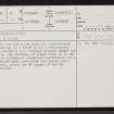 Achnaclyth, ND03SE 8, Ordnance Survey index card, page number 1, Recto