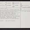Achnaclyth, ND03SE 13, Ordnance Survey index card, page number 1, Recto