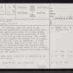 Backlass, ND04SE 2, Ordnance Survey index card, page number 1, Recto