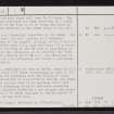 Cnoc An Ratha, ND05NE 2, Ordnance Survey index card, page number 2, Verso