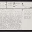 Sithean Mor, ND05NE 5, Ordnance Survey index card, page number 1, Recto