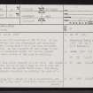 Brawlbin, ND05NE 6, Ordnance Survey index card, page number 1, Recto
