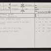 Tornameal, 'sithean Glas', ND05NE 10, Ordnance Survey index card, page number 1, Recto