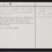 Port-An-Eilein, ND05NE 11, Ordnance Survey index card, page number 2, Verso