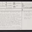 Torr Beag, ND05NE 14, Ordnance Survey index card, page number 1, Recto