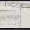 Brawlbin, ND05NE 15, Ordnance Survey index card, page number 1, Recto