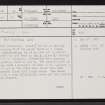 Torr Phadruig, ND05NE 16, Ordnance Survey index card, page number 1, Recto