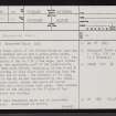 Dorrery, ND05NE 21, Ordnance Survey index card, page number 1, Recto