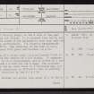 Dorrery, ND05NE 22, Ordnance Survey index card, page number 1, Recto