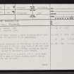 Torr Phadruig, ND05NE 32, Ordnance Survey index card, page number 1, Recto