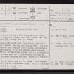 Aultan Broubster, ND05NW 2, Ordnance Survey index card, page number 1, Recto
