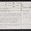 Ben Dorrery, ND05SE 3, Ordnance Survey index card, page number 1, Recto