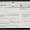 Dorrery, Gavin's Kirk, ND05SE 5, Ordnance Survey index card, page number 1, Recto