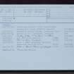 Braehour, ND05SE 13, Ordnance Survey index card, Recto