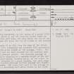 Thing's Va, ND06NE 1, Ordnance Survey index card, page number 1, Recto
