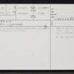 Brims, ND06NE 9, Ordnance Survey index card, page number 1, Recto