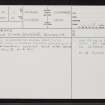 Brims, ND06NE 11, Ordnance Survey index card, page number 1, Recto