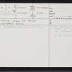Thurso, Hill Of Forss, ND06NE 19, Ordnance Survey index card, page number 1, Recto