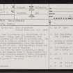 Upper Dounreay, ND06NW 4, Ordnance Survey index card, page number 1, Recto