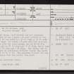 Na Tri Sithean, ND06NW 11, Ordnance Survey index card, page number 1, Recto