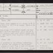 The Sian, ND06NW 12, Ordnance Survey index card, page number 1, Recto