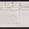 Green Tullochs, ND06NW 18, Ordnance Survey index card, page number 1, Recto