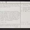 Green Tullochs, ND06NW 18, Ordnance Survey index card, page number 2, Verso