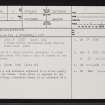 Achscrabster, ND06SE 2, Ordnance Survey index card, page number 1, Recto