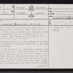 Cairn Of Howe, ND06SE 3, Ordnance Survey index card, page number 1, Recto
