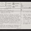 Tulach An T-Sionnaich, ND06SE 10, Ordnance Survey index card, page number 1, Recto