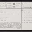 Knock Glass, ND06SE 20, Ordnance Survey index card, page number 1, Recto