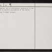 Knock Glass, ND06SE 20, Ordnance Survey index card, page number 2, Verso