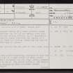 Shebster, ND06SW 7, Ordnance Survey index card, page number 1, Recto