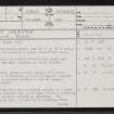 East Shebster, ND06SW 10, Ordnance Survey index card, page number 1, Recto