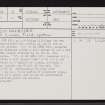 West Shebster, ND06SW 35, Ordnance Survey index card, page number 1, Recto