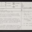 Bell Mount, ND07SE 2, Ordnance Survey index card, page number 1, Recto