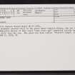 Slaters Loup, ND07SE 16, Ordnance Survey index card, Recto