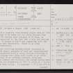 Crosskirk, St Mary's Chapel, ND07SW 1, Ordnance Survey index card, page number 1, Recto