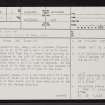 Crosskirk, ND07SW 4, Ordnance Survey index card, page number 1, Recto