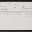 Crosskirk, ND07SW 9, Ordnance Survey index card, page number 1, Recto