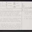 Poll Gorm, ND12NE 3, Ordnance Survey index card, page number 1, Recto