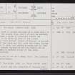 Ramscraigs, The Aisle, Graveyard, ND12NW 11, Ordnance Survey index card, page number 1, Recto