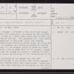 An Dun, ND12NW 14, Ordnance Survey index card, page number 1, Recto
