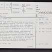 Dun Burn, ND12NW 15, Ordnance Survey index card, page number 1, Recto