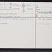 Badaidh Na Gaoithe, ND12NW 17, Ordnance Survey index card, page number 1, Recto