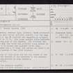 Dunbeath, ND13SE 2, Ordnance Survey index card, page number 1, Recto