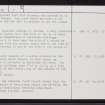Knockinnon Castle, ND13SE 9, Ordnance Survey index card, page number 2, Verso