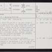 Dunbrae, ND13SE 11, Ordnance Survey index card, page number 1, Recto