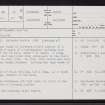 Latheron Castle, ND13SE 15, Ordnance Survey index card, page number 1, Recto